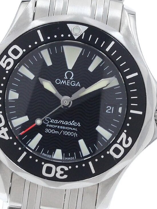 OMEGA Seamaster300 2282.50 Date black Dial Quartz Ladies  display picture 1